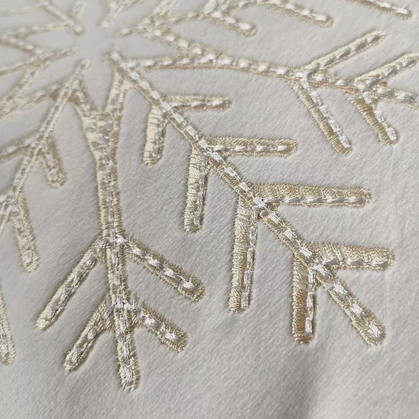 Christmas Decorative Pillowcase 3D Embroidery Snowflake & Santa - Image 5