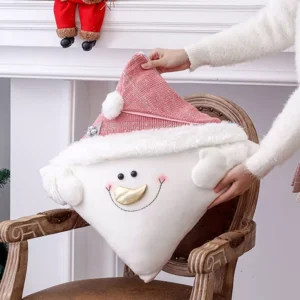 Pink Christmas Pillow Cover