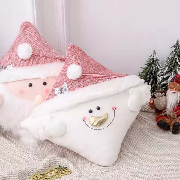 Pink Christmas Pillow Cover - Image 2