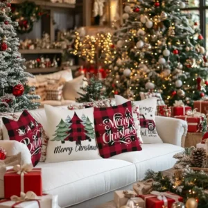 Merry Christmas Throw Pillow Covers