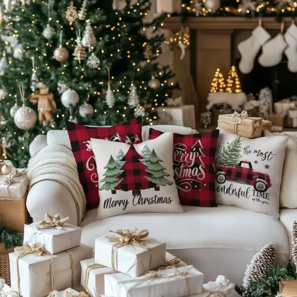 Merry Christmas Throw Pillow Covers - Image 3