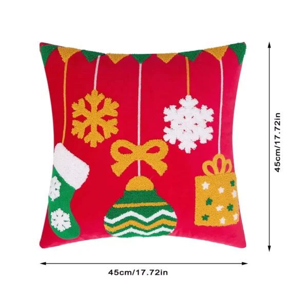 Festive Nordic Christmas Pillow Cover 18x18 inches - Image 6