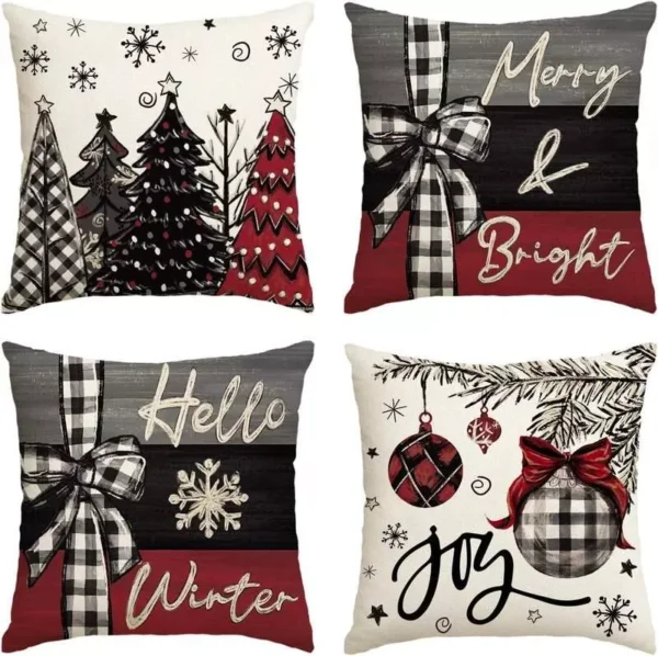 Merry Christmas Joy Pillow Covers