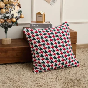 Houndstooth Plaid Pillow Cover