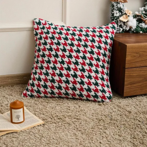 Houndstooth Plaid Pillow Cover - Image 3