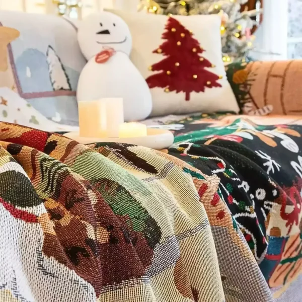 Gingerbread Christmas Tree Throw Blanket - Image 3