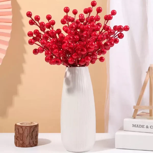 Artificial Red Berries Branches - Image 3