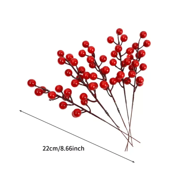 Artificial Red Berries Branches - Image 6