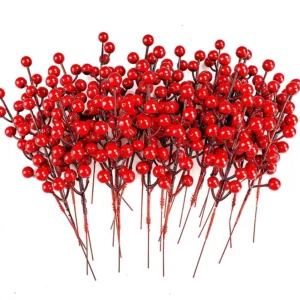 Artificial Red Berries Branches