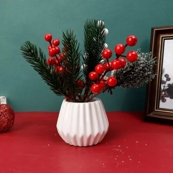 Artificial Red Berries Branches - Image 2