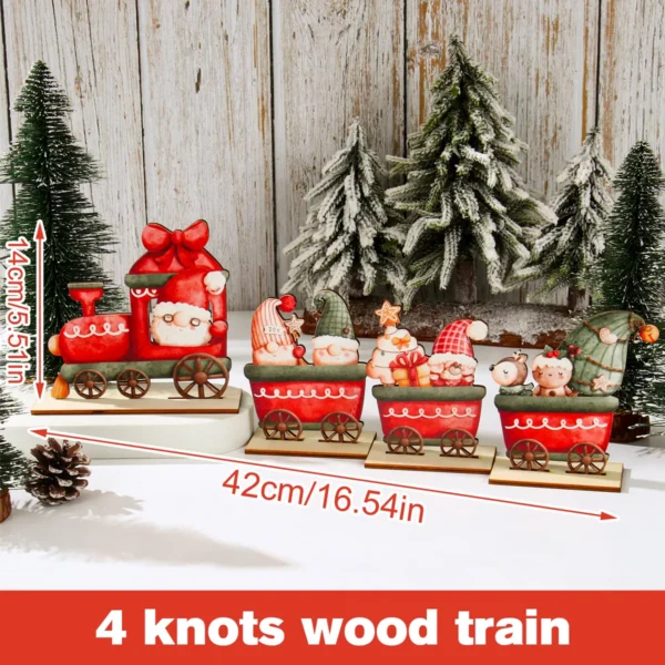 Wooden Christmas Train Decorations - Image 6