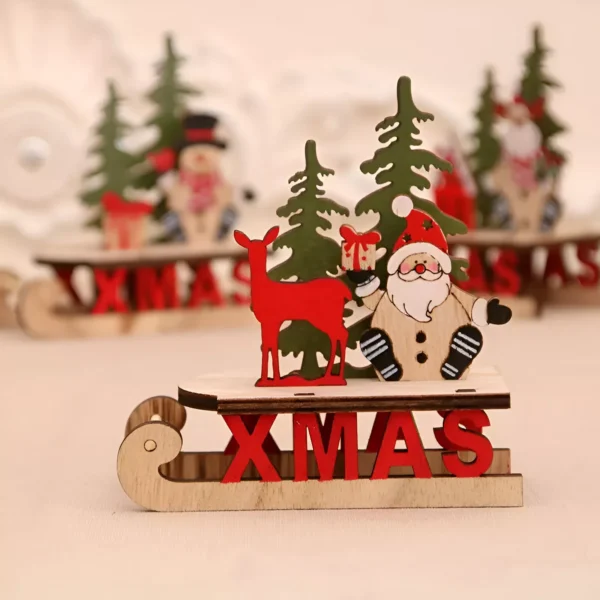 Charming Wooden Christmas Ornament - Image 3