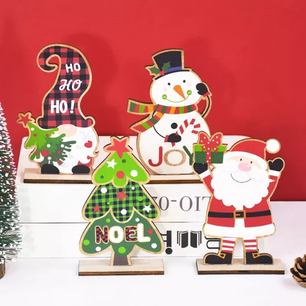 Festive Wooden Christmas Table Ornament - Image 2