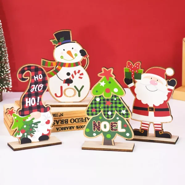 Festive Wooden Christmas Table Ornament - Image 3