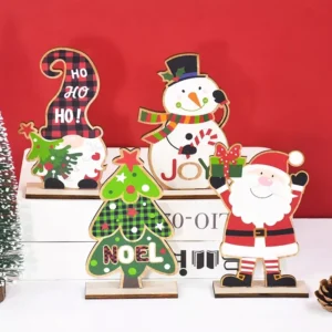 Festive Wooden Christmas Table Ornament