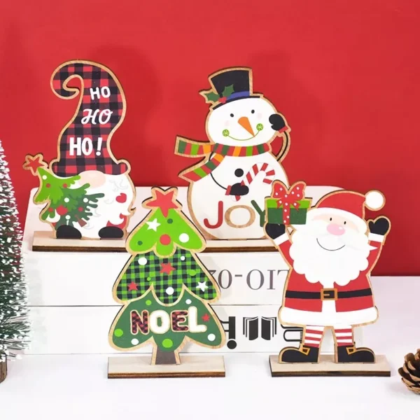 Festive Wooden Christmas Table Ornament