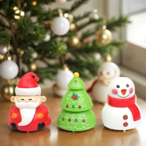 Christmas Party Santa Claus & Snowman Ornament