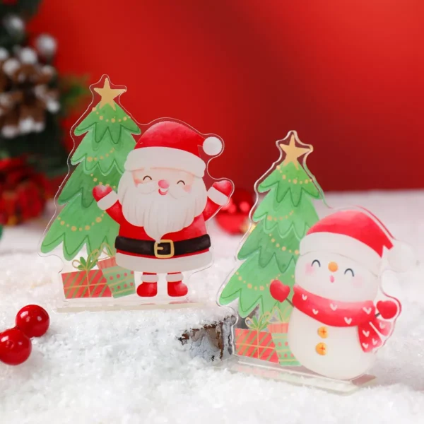 Festive Snowman and Santa Claus Christmas Ornaments - Image 5