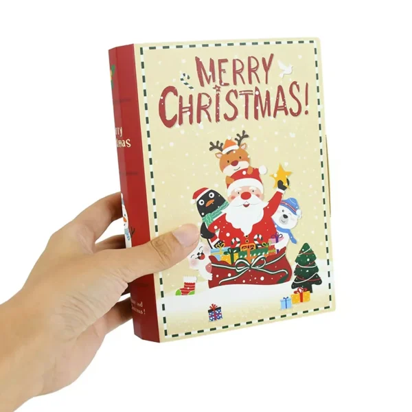 3pcs Book-Shaped Christmas Candy Gift Boxes - Image 6