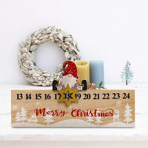 Christmas Countdown Wooden Calendar - Image 3
