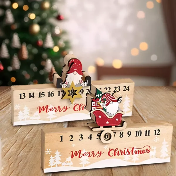 Christmas Countdown Wooden Calendar - Image 2