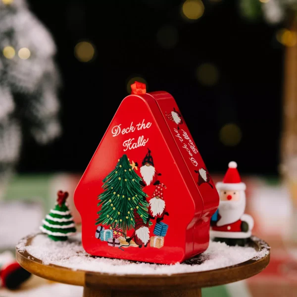Christmas Cartoon Tinplate Candy Boxes with Lid for Cookies & Storage - Image 5