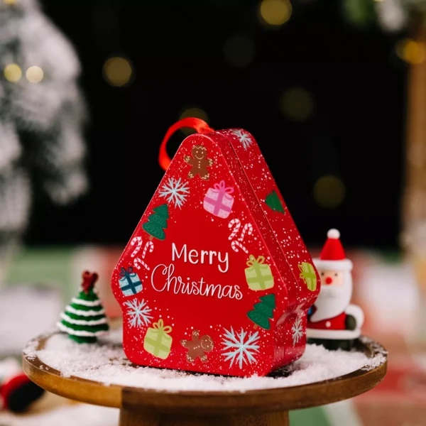 Christmas Cartoon Tinplate Candy Boxes with Lid for Cookies & Storage - Image 6