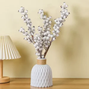 White Christmas Ornament Berry Branch for Flower Arrangements & DIY Crafts