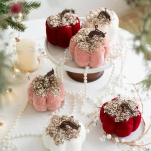 Glitter Pumpkin Tabletop Decor – Perfect for Holidays, Weddings & Parties