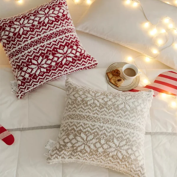 Festive Christmas Jacquard Cushion Cover - Image 2