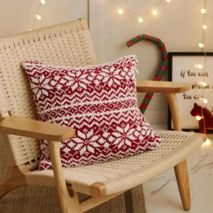 Festive Christmas Jacquard Cushion Cover