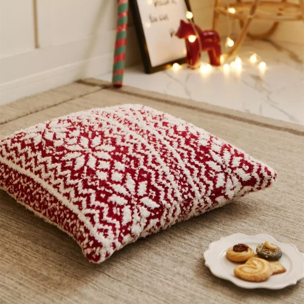 Festive Christmas Jacquard Cushion Cover - Image 3