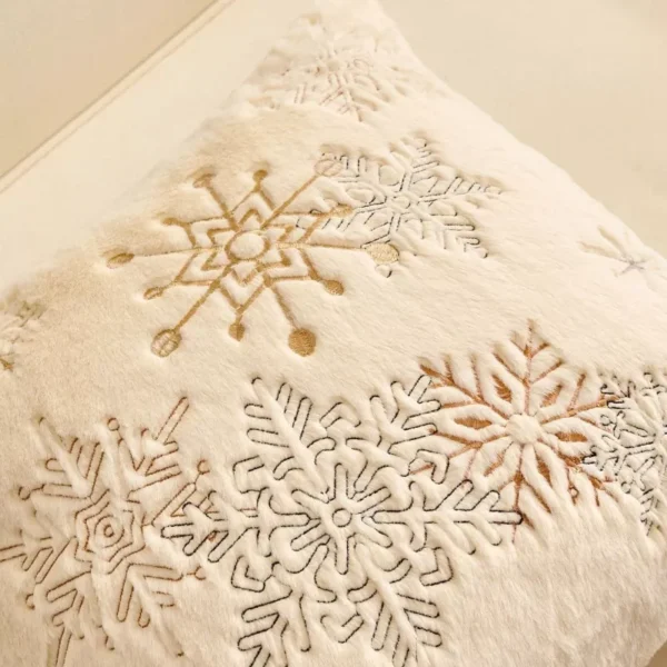 Christmas Plush Embroidered Cushion Cover - Image 7