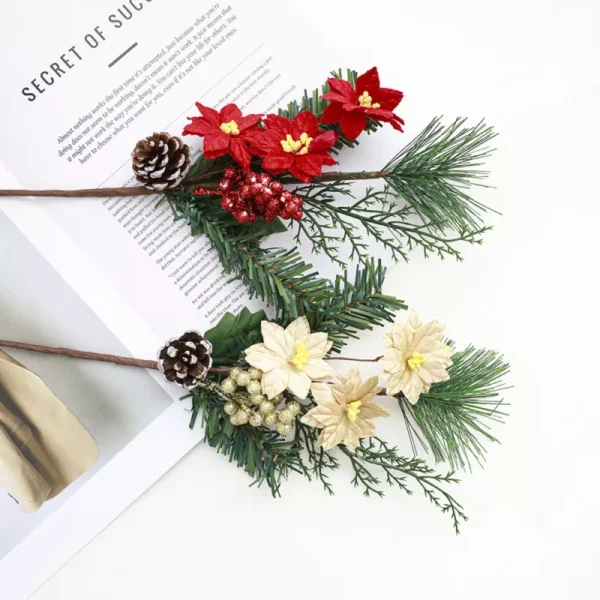Fake Christmas Flower Decoration - Image 3
