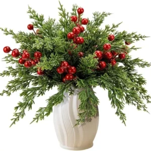 20pcs Artificial Pine Branches for Christmas, DIY Crafts & Holiday Decor