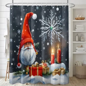 Santa Claus Print Shower Curtain