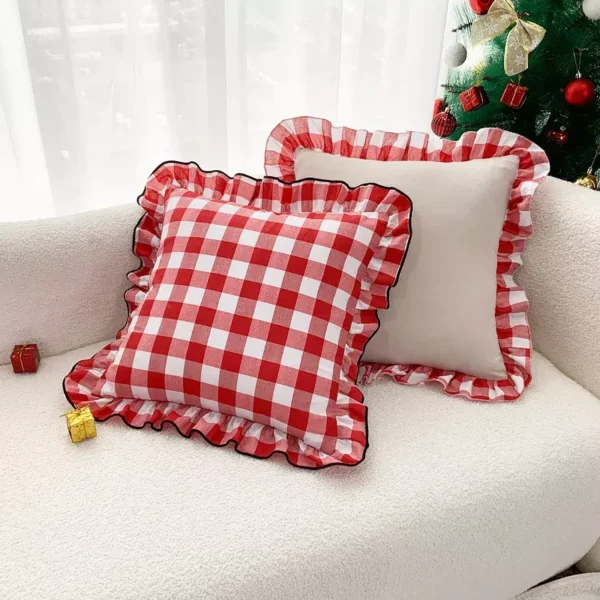 Christmas Bow Patchwork Cushion Cover - Image 4