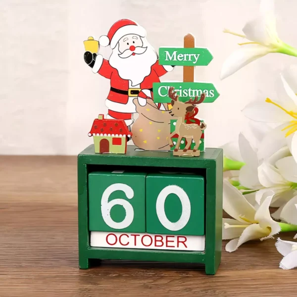 Christmas Wooden Calendar Desktop Ornaments - Image 6