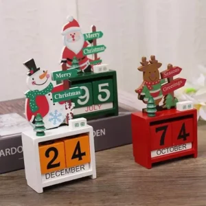 Christmas Wooden Calendar Desktop Ornaments