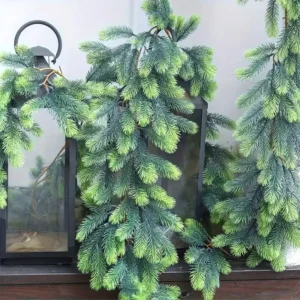 6ft Artificial Pine Needle Christmas Garland - Green Indoor Wreath Vine
