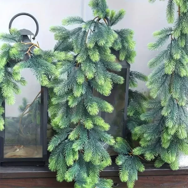 6ft Artificial Pine Needle Christmas Garland - Green Indoor Wreath Vine
