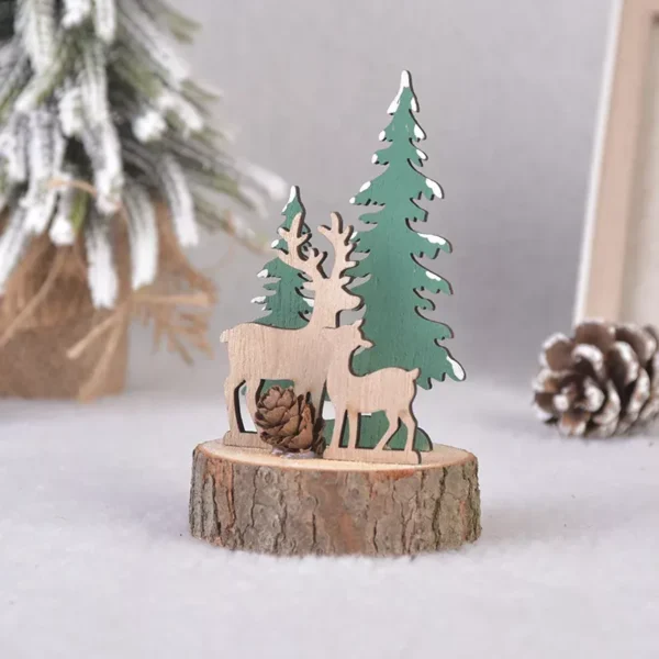 Xmas Noel Wooden Table Ornament Set - Image 7
