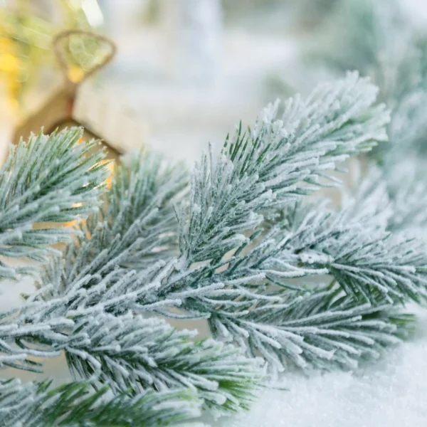 Snow Flocked Mini Pine Christmas Tree - Image 4