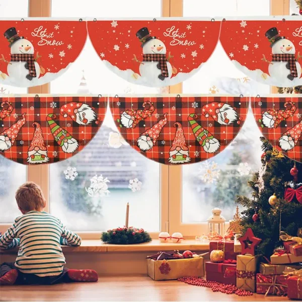 Festive Christmas Fan Flag Banner - Image 2
