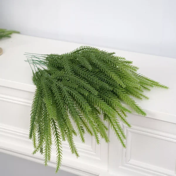 10Pcs Artificial Norfolk Pine Branches for Christmas Decor - Image 3