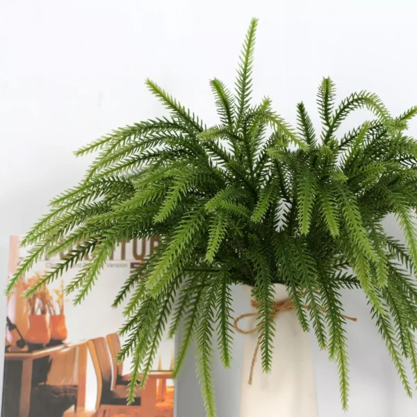 10Pcs Artificial Norfolk Pine Branches for Christmas Decor - Image 4
