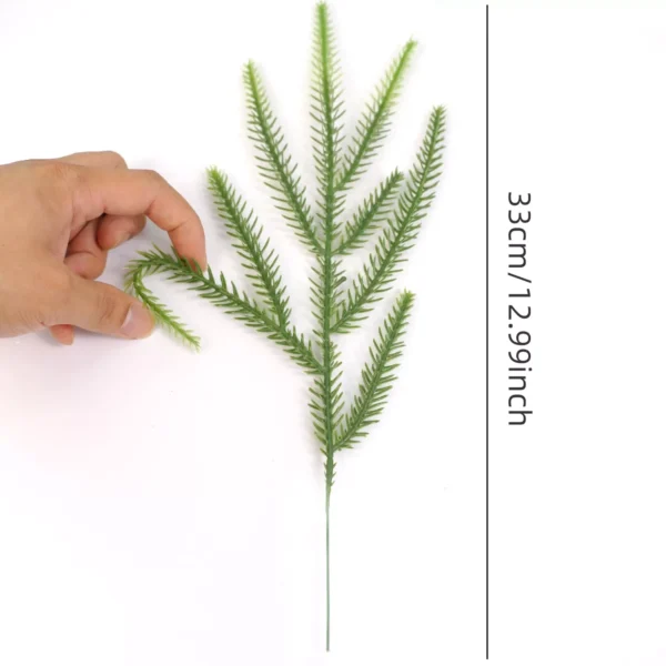 10Pcs Artificial Norfolk Pine Branches for Christmas Decor - Image 7