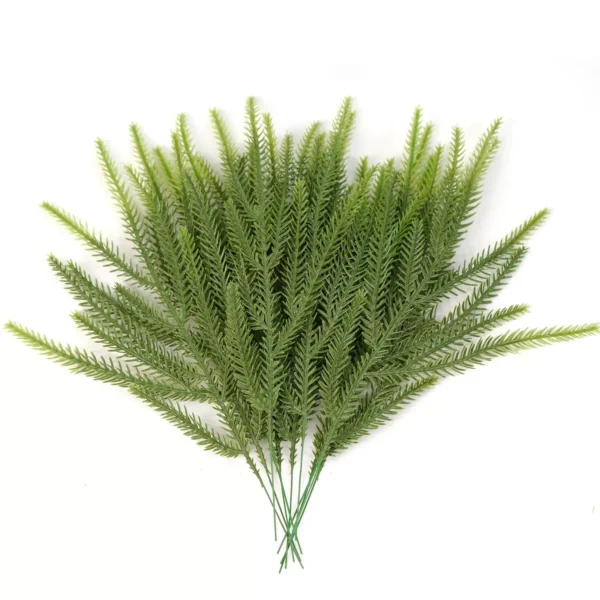 10Pcs Artificial Norfolk Pine Branches for Christmas Decor - Image 5