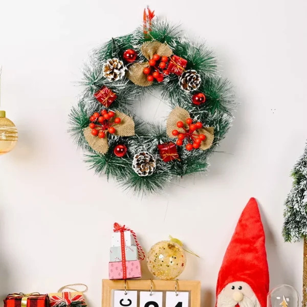 Christmas Wreath with Pinecone and Berry Decorations - Image 6