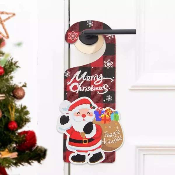 Festive Wooden Door Handle Ornaments - Image 5